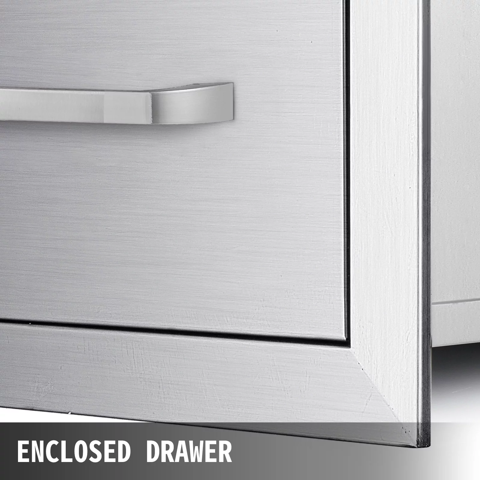 VEVOR Outdoor Kitchen Drawers 30"Wx10"Hx20"D, Horizontal Double Access BBQ Drawers with Stainless Steel Handle