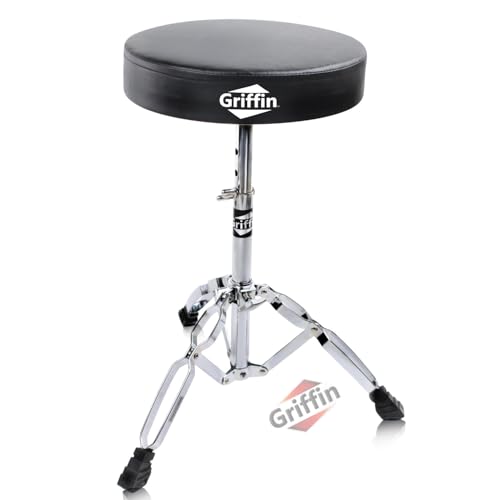 Griffin 6 Piece Drum Hardware Pack (Percussion TiltPro X Edition) – Full Stand Kit with Snare, Hi-Hat, Cymbal Boom