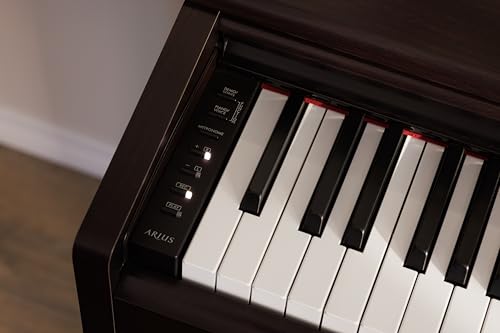 Yamaha Arius, 88-Key Weighted Action Digital Beginner and Intermediate Players, Dynamic Response, Grand Piano Sound, 3-Pedal Unit, Upright Design