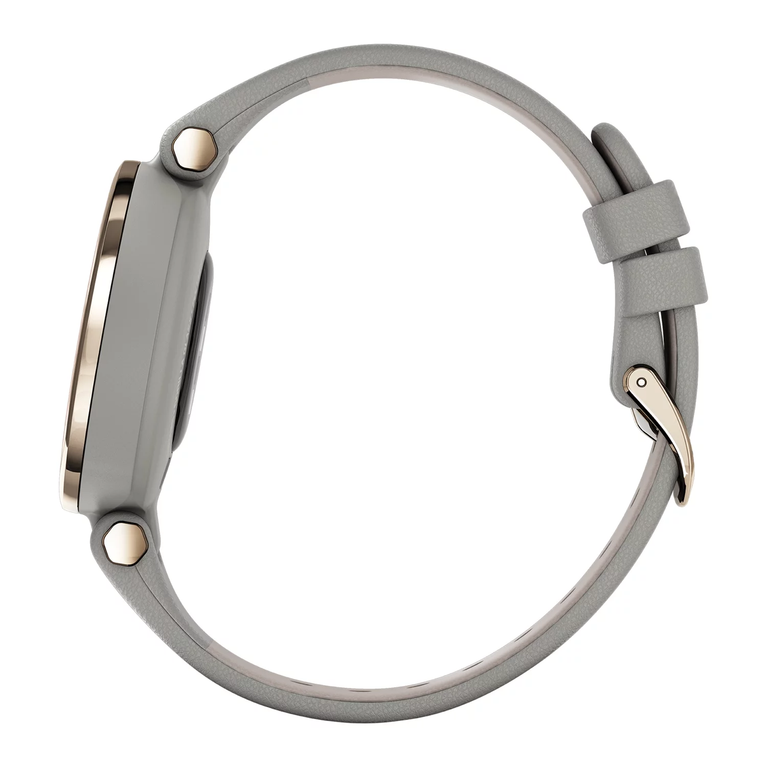 Garmin Lily Classic Edition Smartwatch (Cream Gold Bezel with Braloba Gray Case and Italian Leather Band), 010-02384-A2