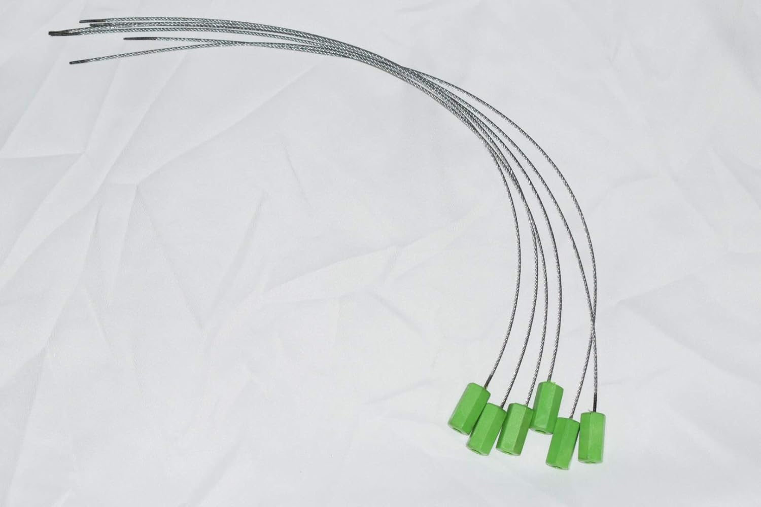 Duebass Green Pull-Tite Steel Security Cable Wire Seals Numbered Anti-Tamper Security Tags Pack of 100 Pack of 2
