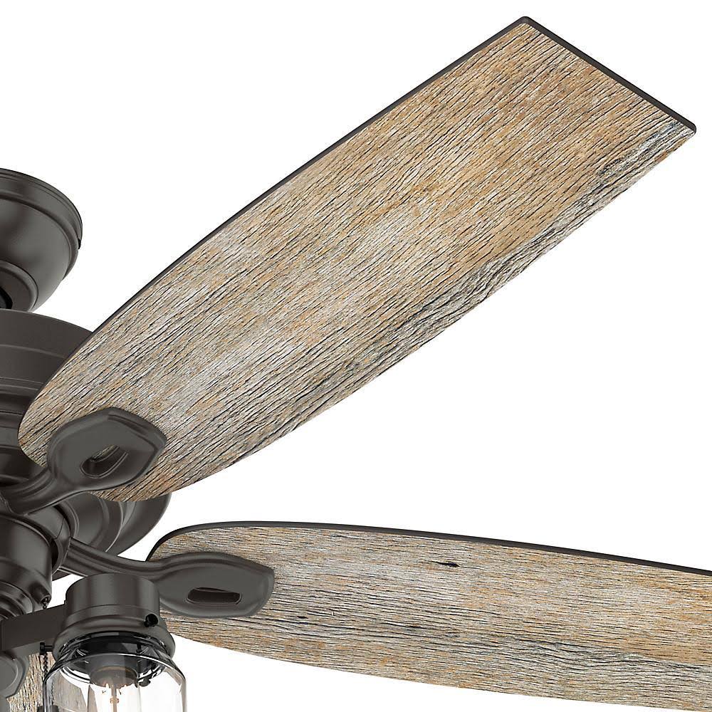 Hunter Crown Canyon II 52 in. LED Indoor Noble Bronze Ceiling Fan with Light Kit 50427