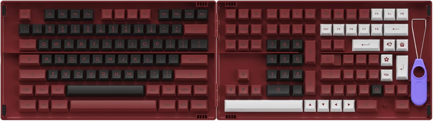 EPOMAKER AKKO Psittacus 157 Keys Double-Shot PBT Cherry Profile Full Keycaps Set, with Custom Storage Box for Mechanical Keyboard Replacement