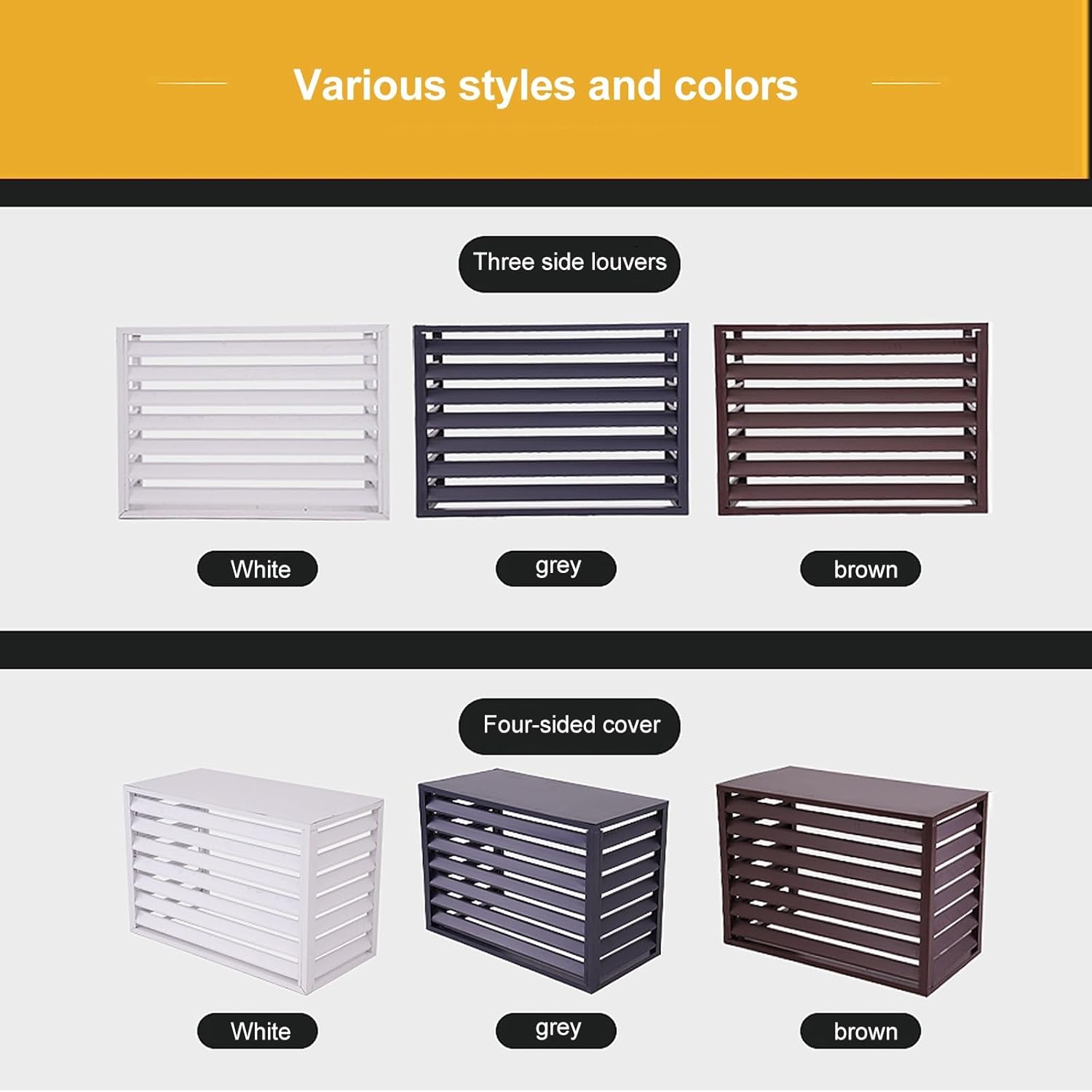 Air Conditioner Fence -Air Conditioner Covers for Outside Units, Aluminum Outdoor Privacy Ac Covers, Air Conditioner Fence, Flower Stand