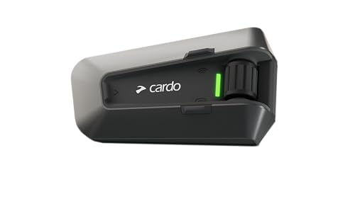 Cardo PACKTALK Edge Motorcycle Bluetooth Communication System Headset Intercom - Single Pack, Black - Radiant Selections