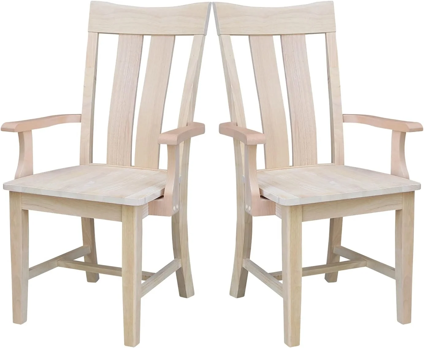 Ava Unfinished Wood Arm Chair