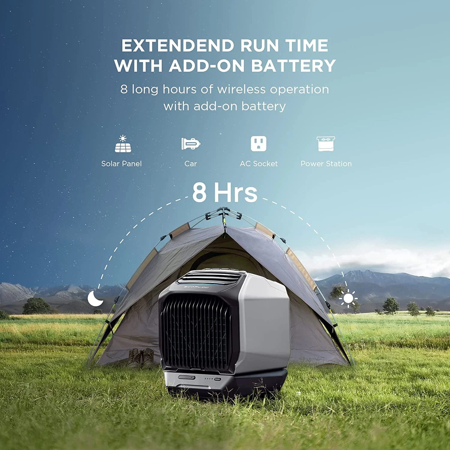 EcoFlow Portable Air Conditioner with Heat 5100 BTU for Outdoor WAVE 2, Air Conditioning Unit