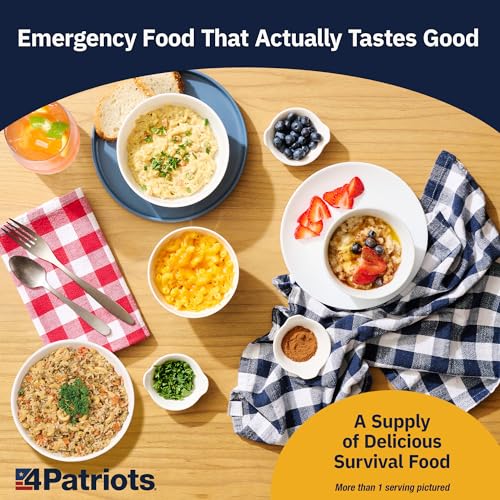 4Patriots 2-Week Survival Food Kit: Emergency Food Supply Designed to Last 25 Years, 84 Servings