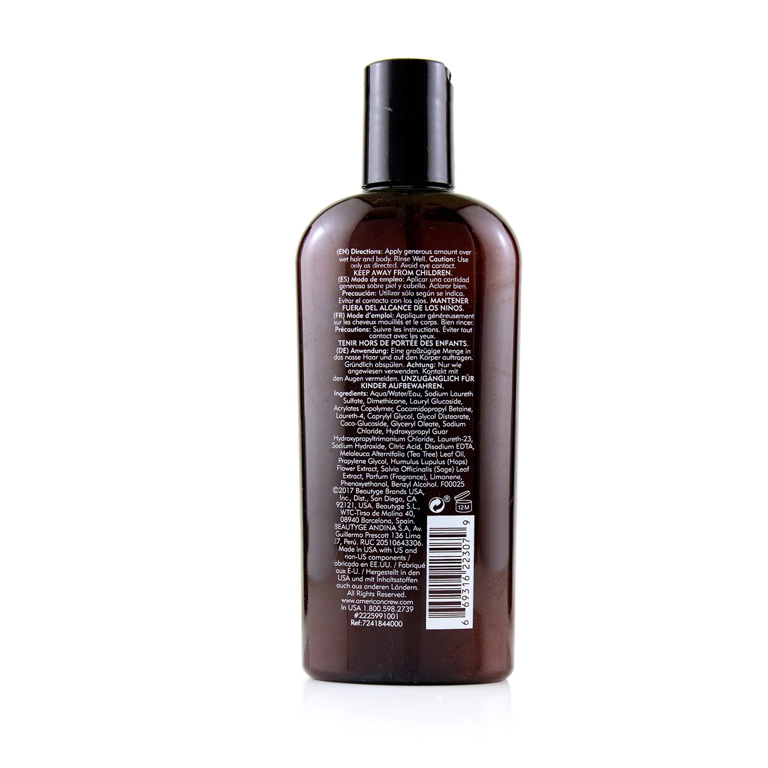 American Crew Men 3-IN-1 Tea Tree Shampoo, Conditioner and Body Wash  1000ml/33.8oz