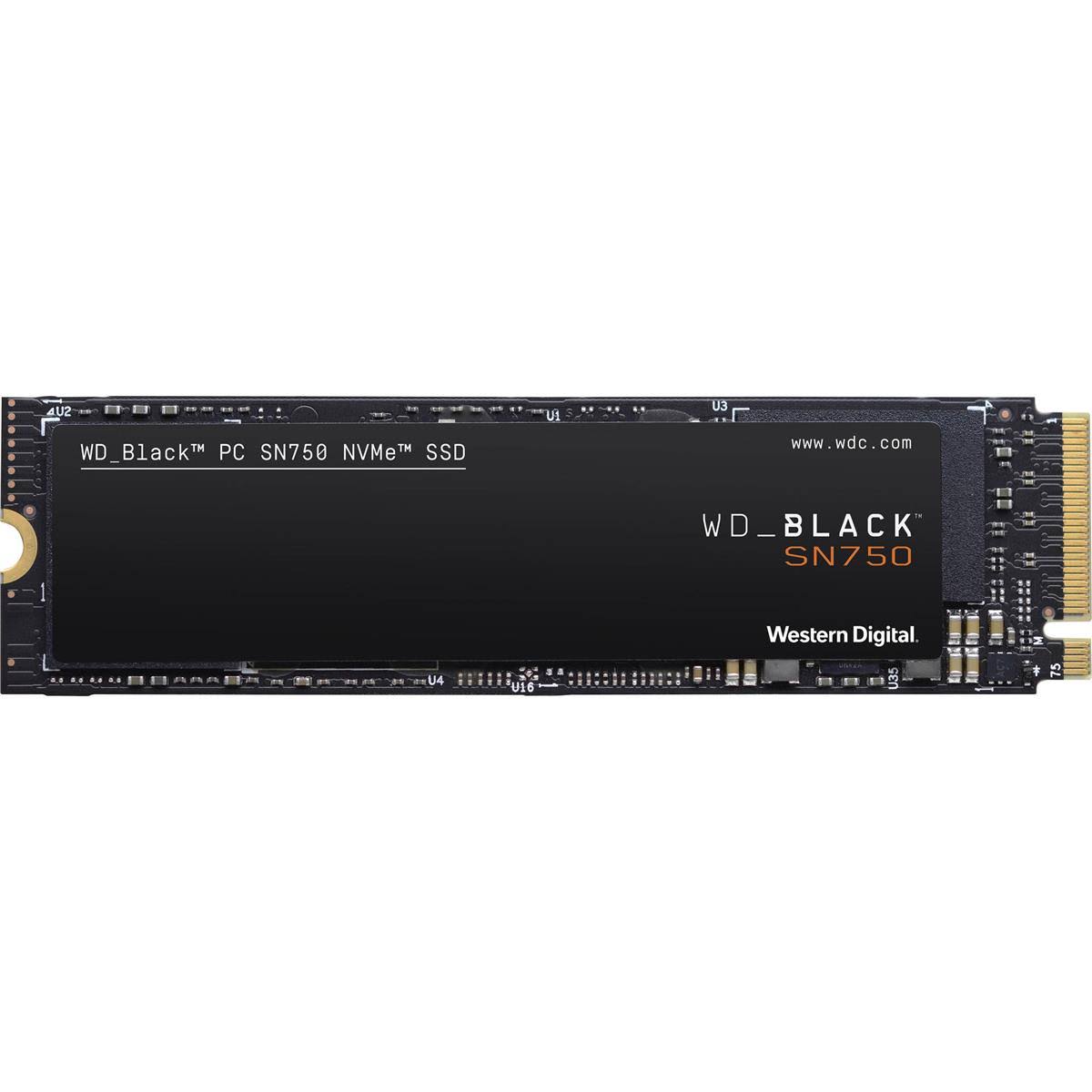 WD Black SN750 NVMe SSD WDBRPG0010BNC - Solid state drive - 1 TB - internal - M.2 2280 - PCI Express 3.0 x4 (NVMe) - Megean