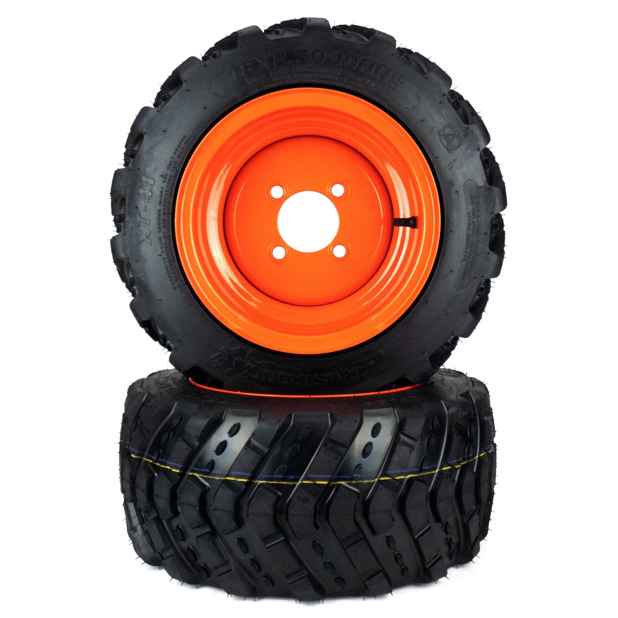 (2) 18x8.50-10 Aggressive Front Wheel Assemblies Fits BX Series Kubota - Curated Treasures Market