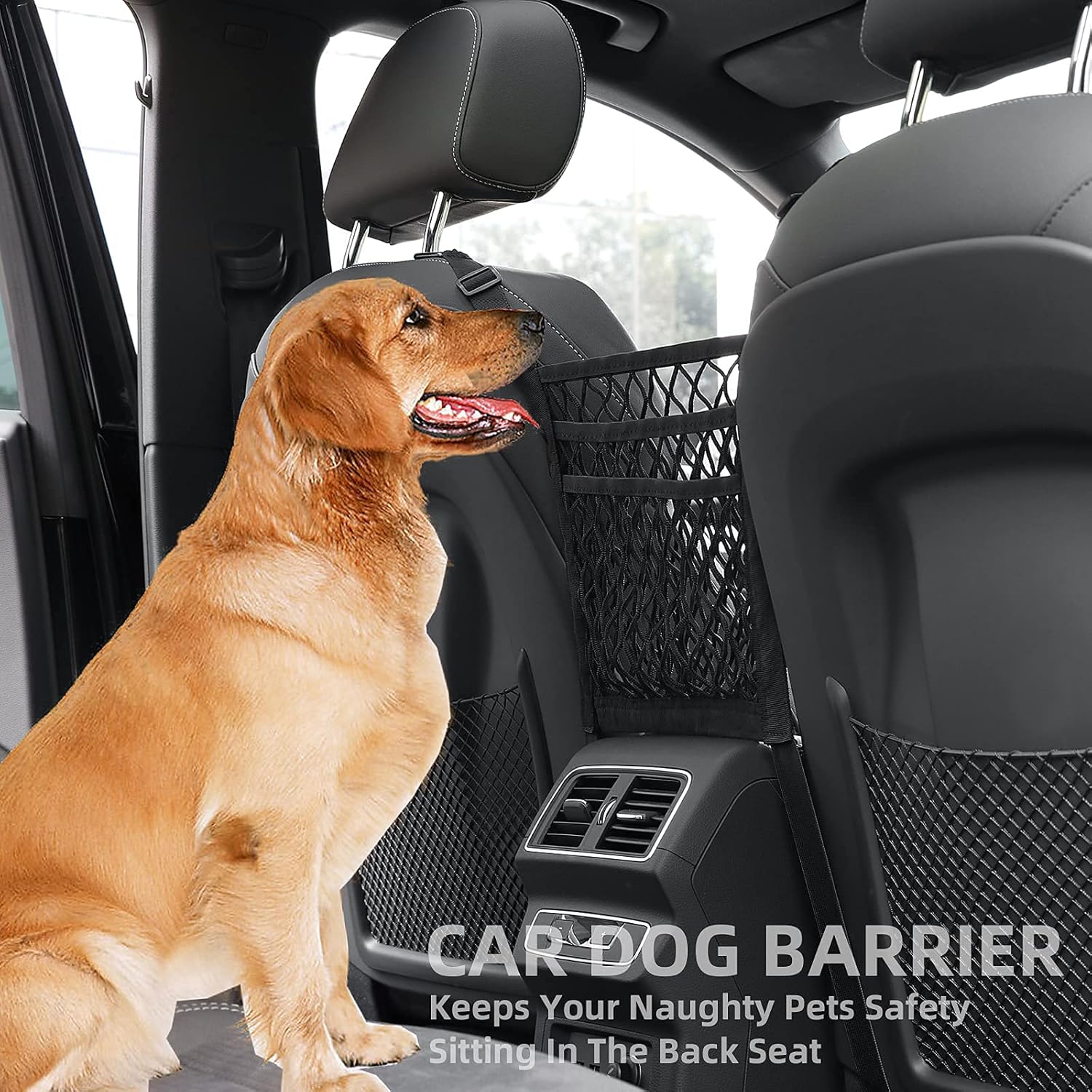 Double-Layer High Elastic Car Rear Cargo Net for SUV Car Trunk Net Organizer, Automotive Cargo Nets