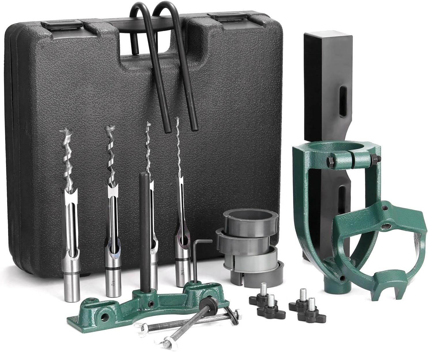 YUCHENGTECH Bench Drill Locator Set Woodworking Bench Mortiser Square Hole Chisel Drilling Machine Mortising Bench Drill Tool for Mortising Chisels