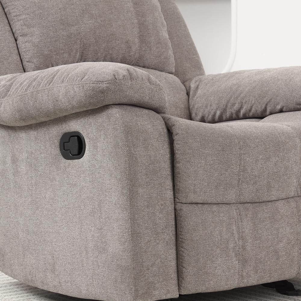 Comfort Pointe Troy Ash Grey Microfiber Glider Rocker Recliner