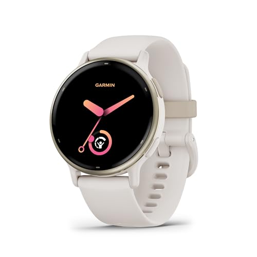 Garmin v&iacute;voactive 5, Health and Fitness GPS Smartwatch, AMOLED Display, Up to 11 Days of Battery, Ivory