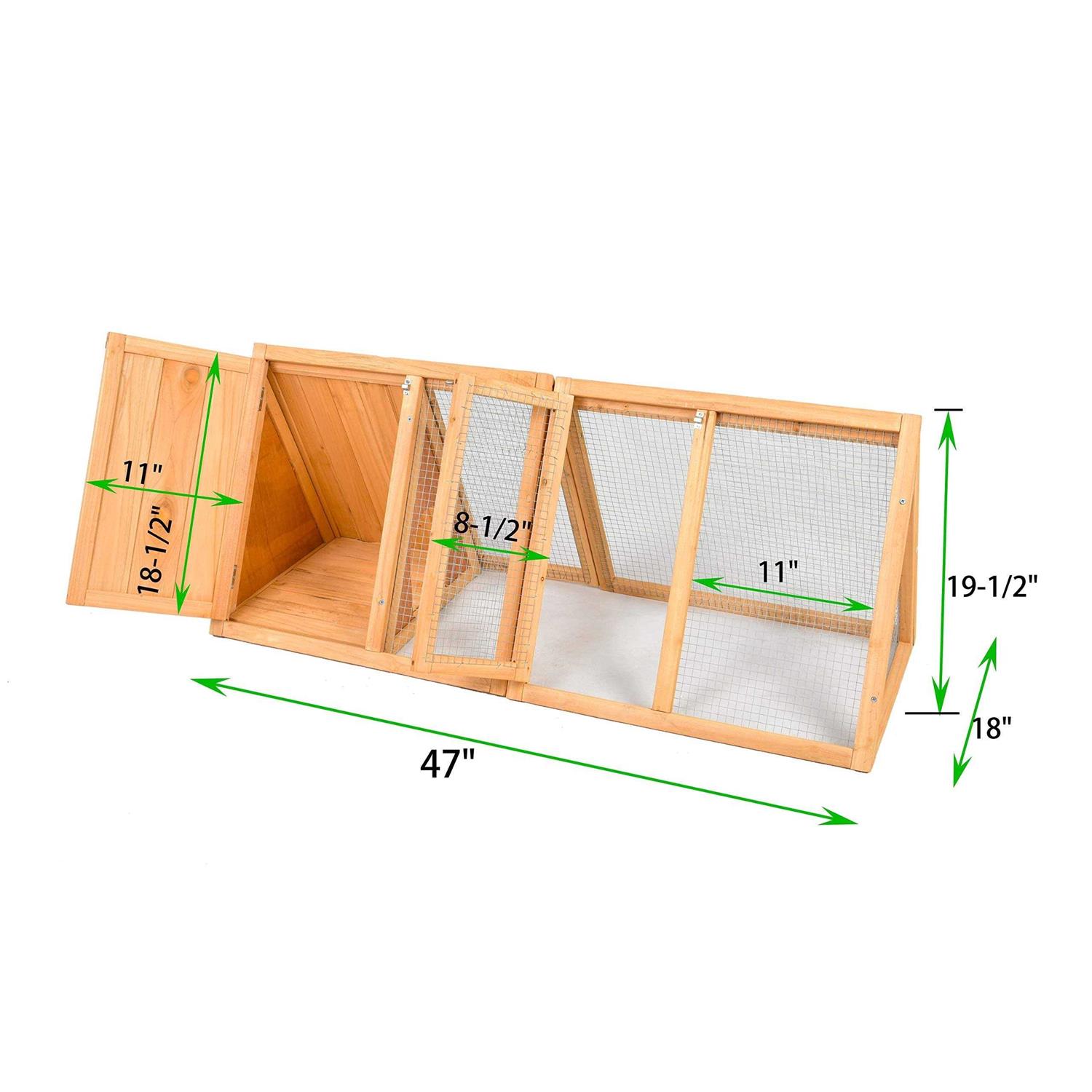 Rabbit Hutch Wooden Bunny Cage A-Frame Chicken Coop for Small Animals - Pet Supplies online store