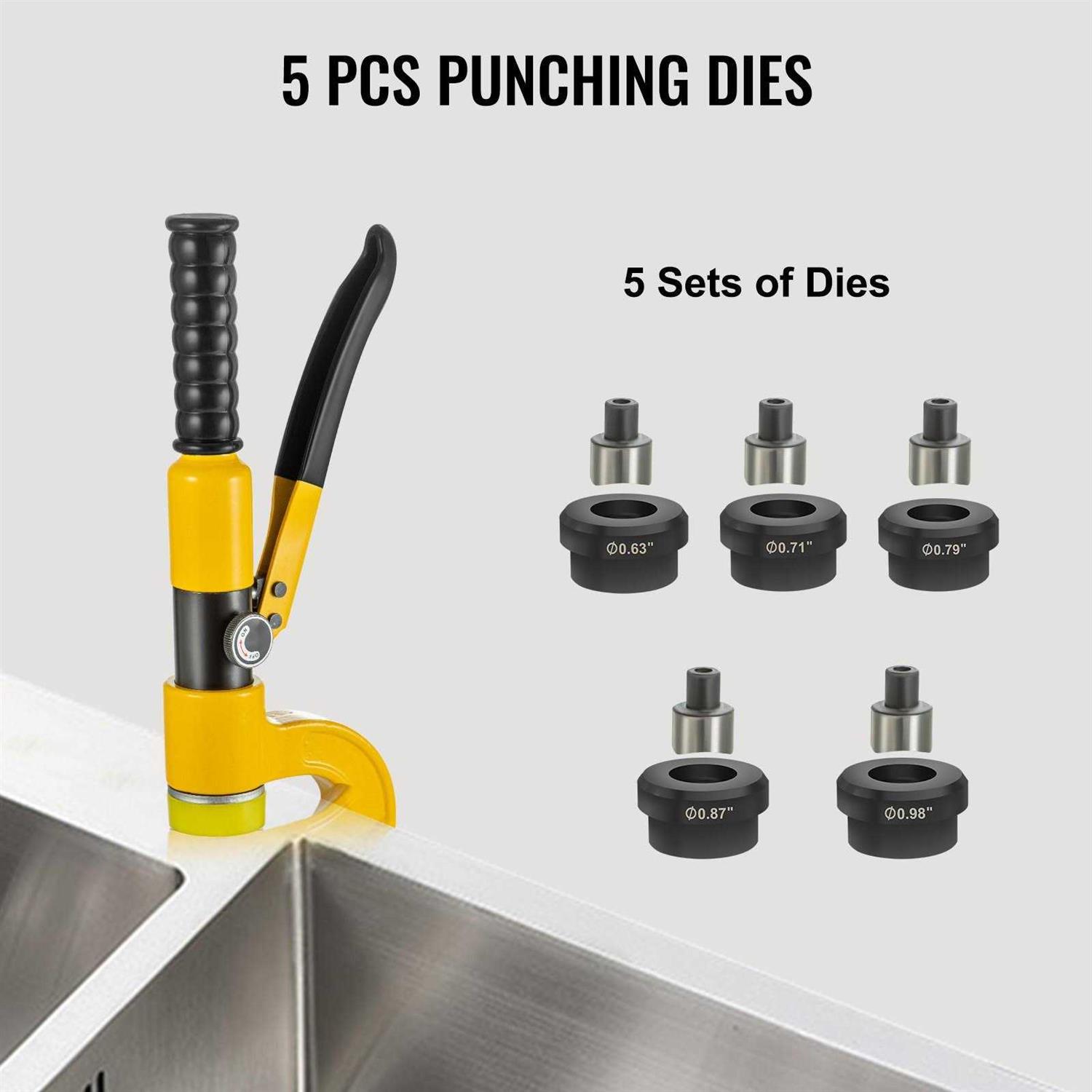 VEVOR Hydraulic Hole Punching Machine 6 Ton Manual Hole Digger Punch - Shop Hardware Tools Online Store