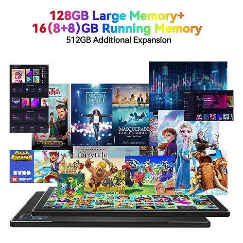 Latest Android 13 Tablet, Octa-Core Processor+128GB+16(8+8 Expand) GB, 10.1 inch Tablet with 8000mAh Battery, 1280x800 HD Screen, 5G WiFi
