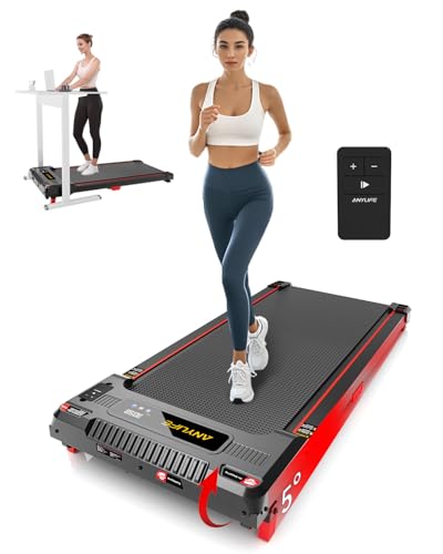 Walking Pad Treadmill, Anylife Incline Walking Pads Under Desk 330lb Capacity, 2.5HP Portable Treadmills for Home