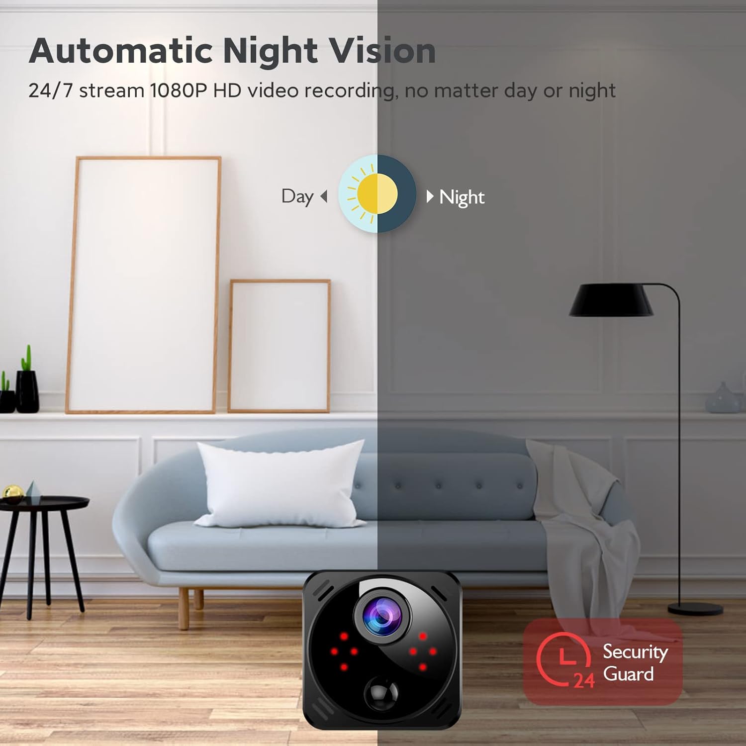 Smallest Security Camera 4K Mini Camera Wireless Nanny Cam Surveillance Camera WiFi with Phone App, Live Feed, Night Vision, Motion Detection