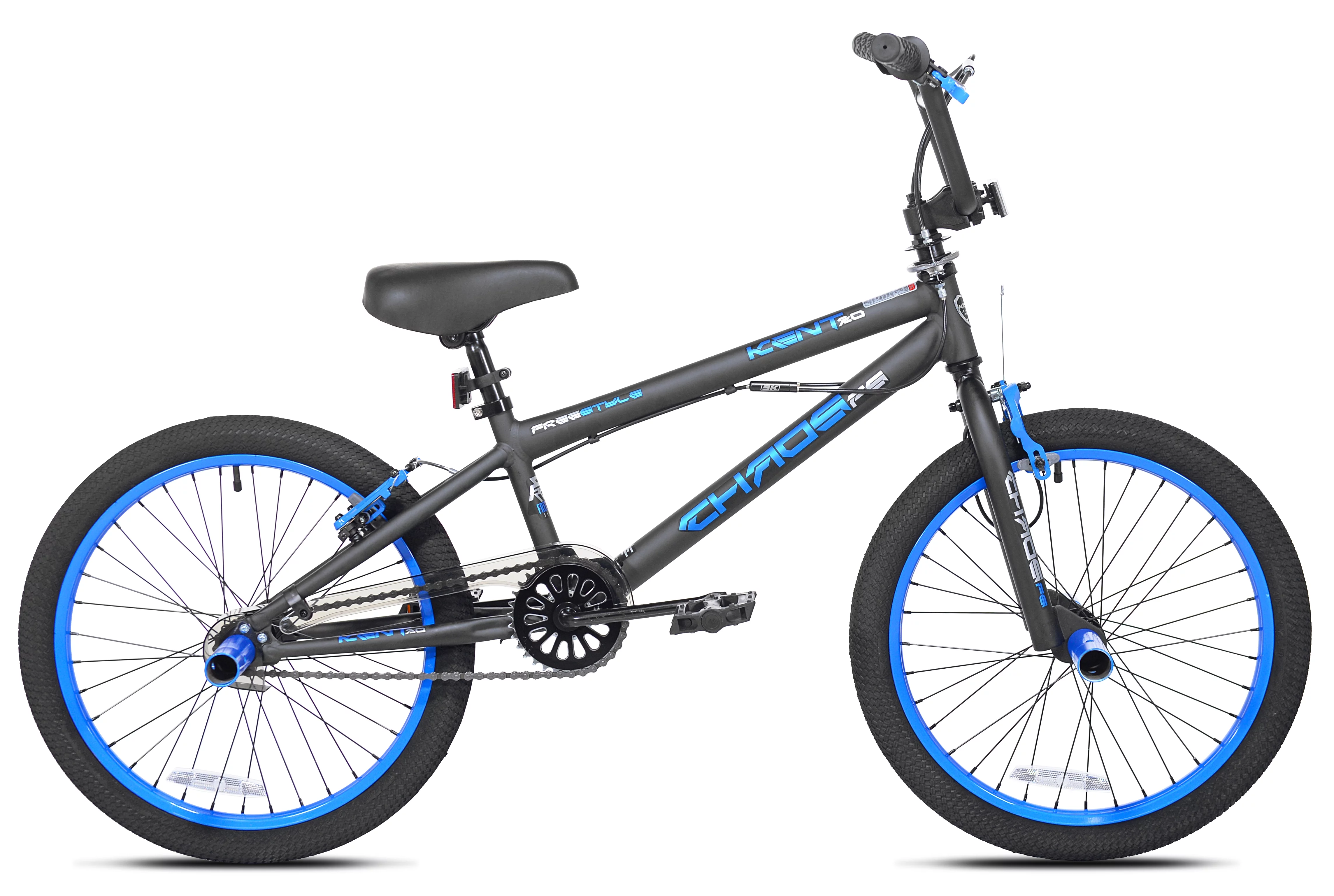 Kent Bicycle 20 in. Chaos Boy's Child Bicycle, Matte Black and Blue