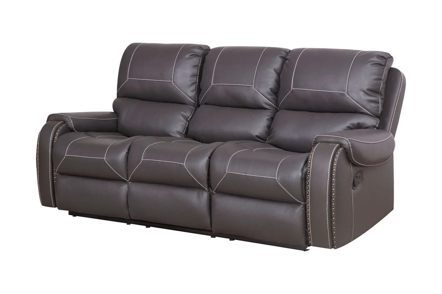 3-Seater Reclining Sofa with Drop-Down Table, Storage Space, and Cup Holders