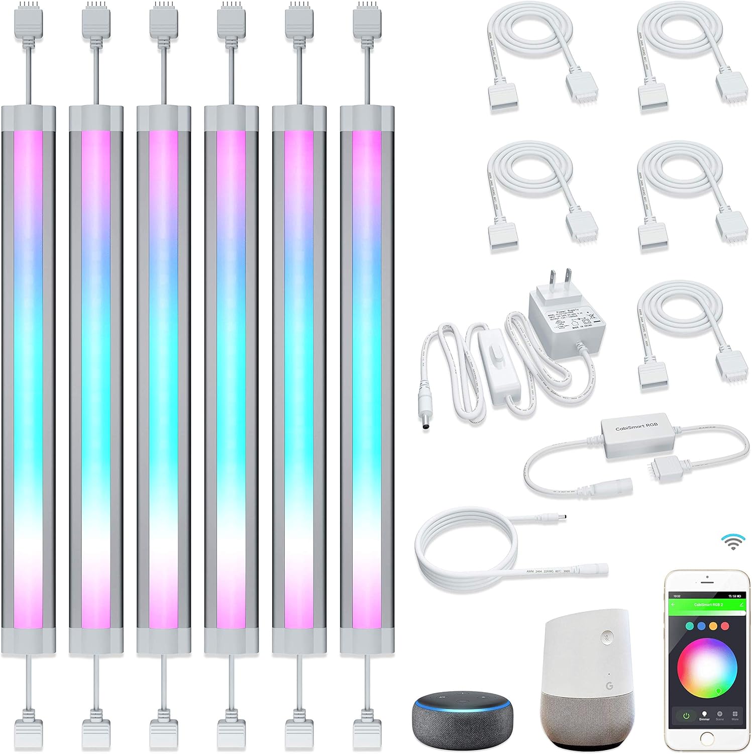 LED Smart Under Cabinet Ligts RGB Multi Color Compatible with Alexa