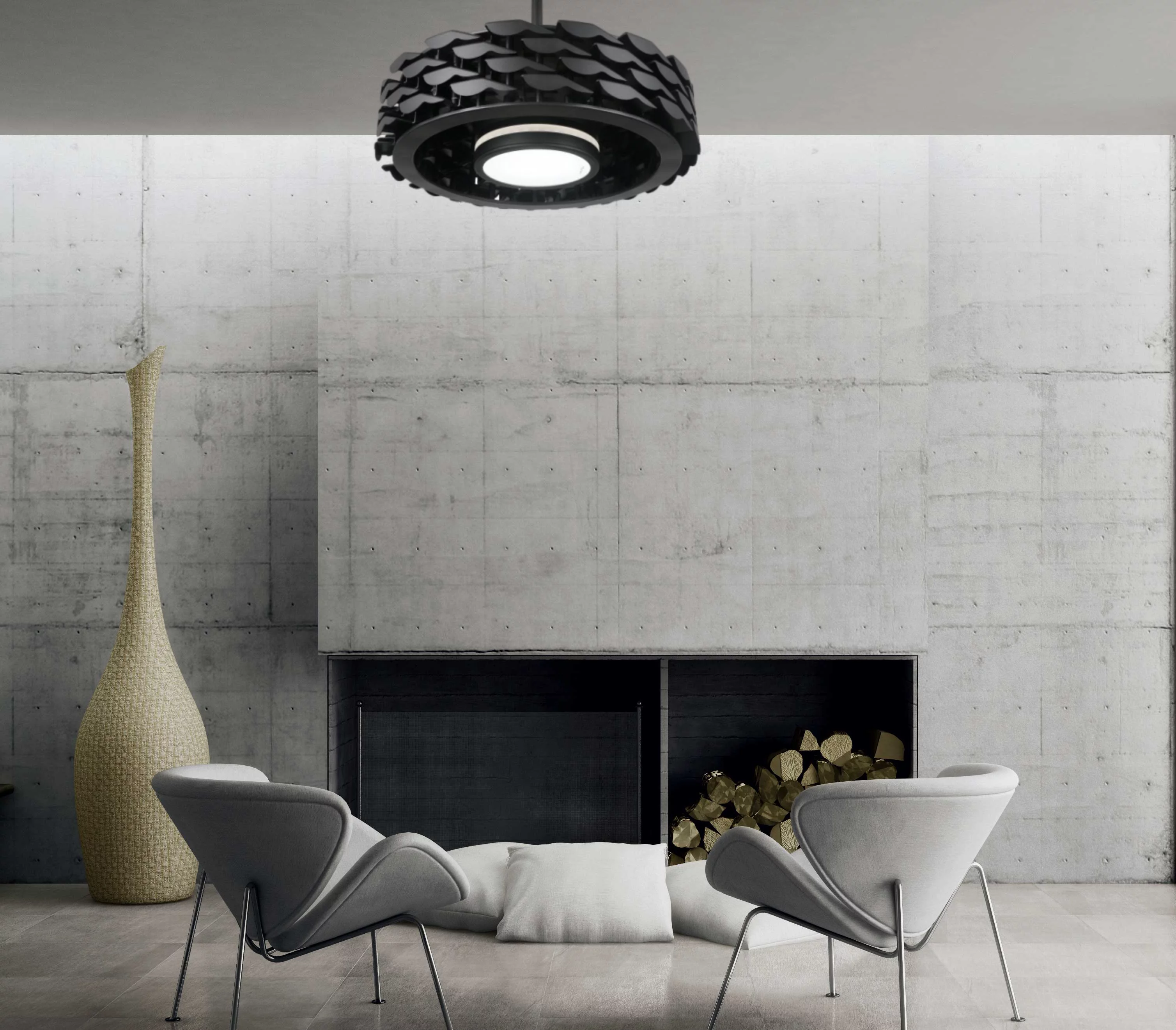 Todays Fans LUMIO Bladeless Smart Ceiling Fan, 6 Speeds with Dimmable LED Light