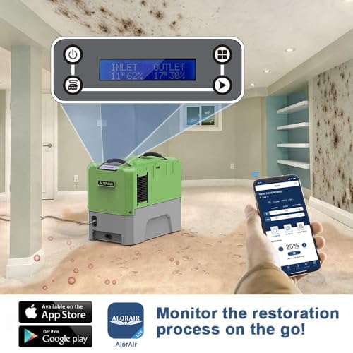 ALORAIR 180PPD Commercial Dehumidifier for Crawl Space & Basement, Wi-Fi APP Controls with Pump, Capacity up to 85 PPD at AHAM Condition