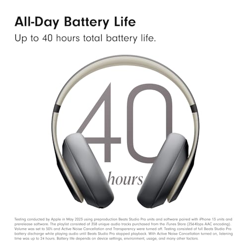 Beats Studio Pro - Premium Wireless Over-Ear Headphones- Up to 40-Hour Battery Life, Active Noise Cancelling, USB-C Lossless Audio