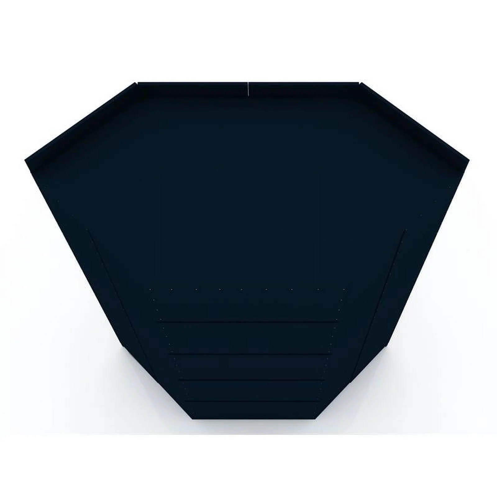 Atlin Designs Contemporary Wood Corner Wardrobe Closet in Midnight Blue