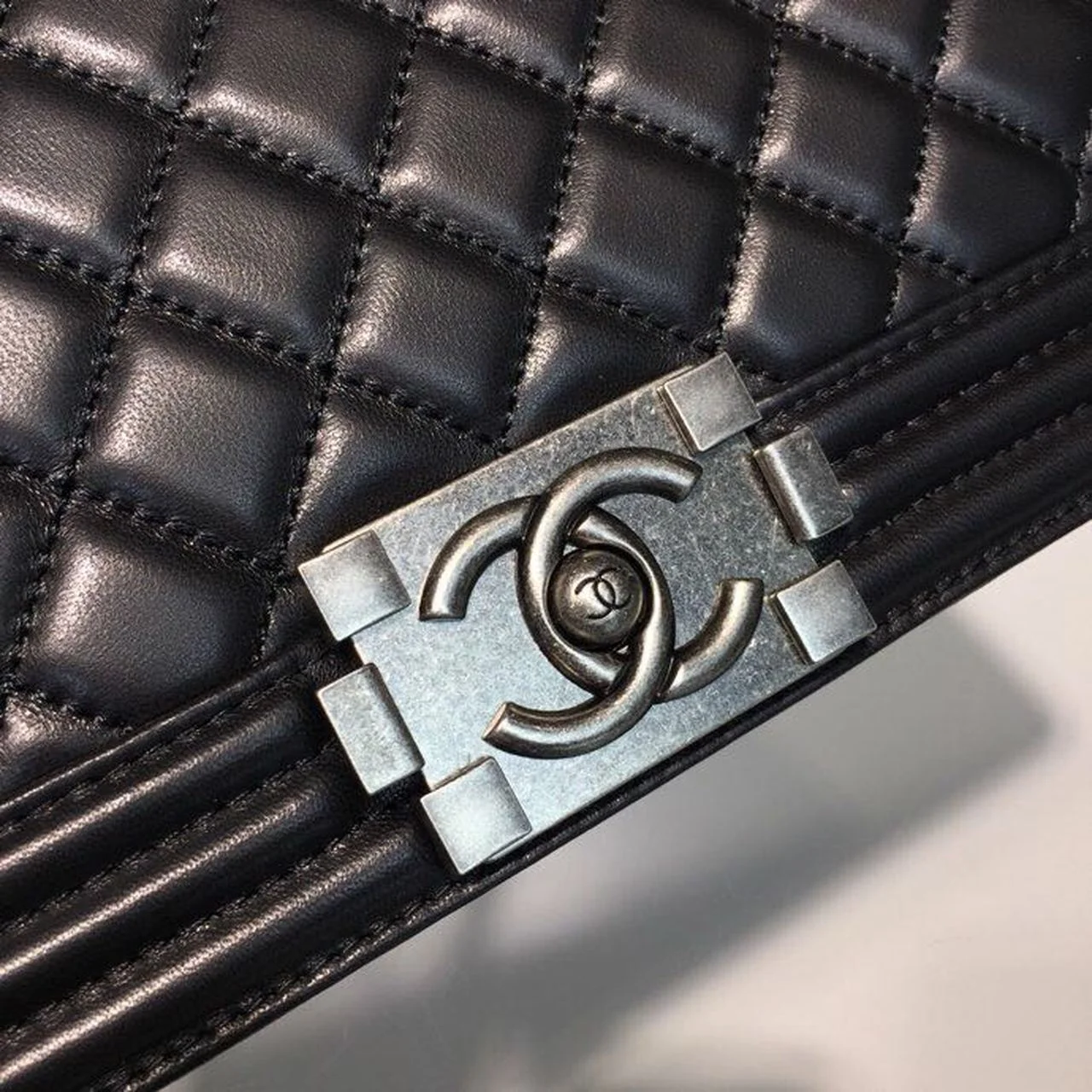 Chanel Boy Handbag Silver Hardware Black For Women, Women&rsquo;s Bags, Shoulder And Crossbody Bags 9.8in/25cm A67086