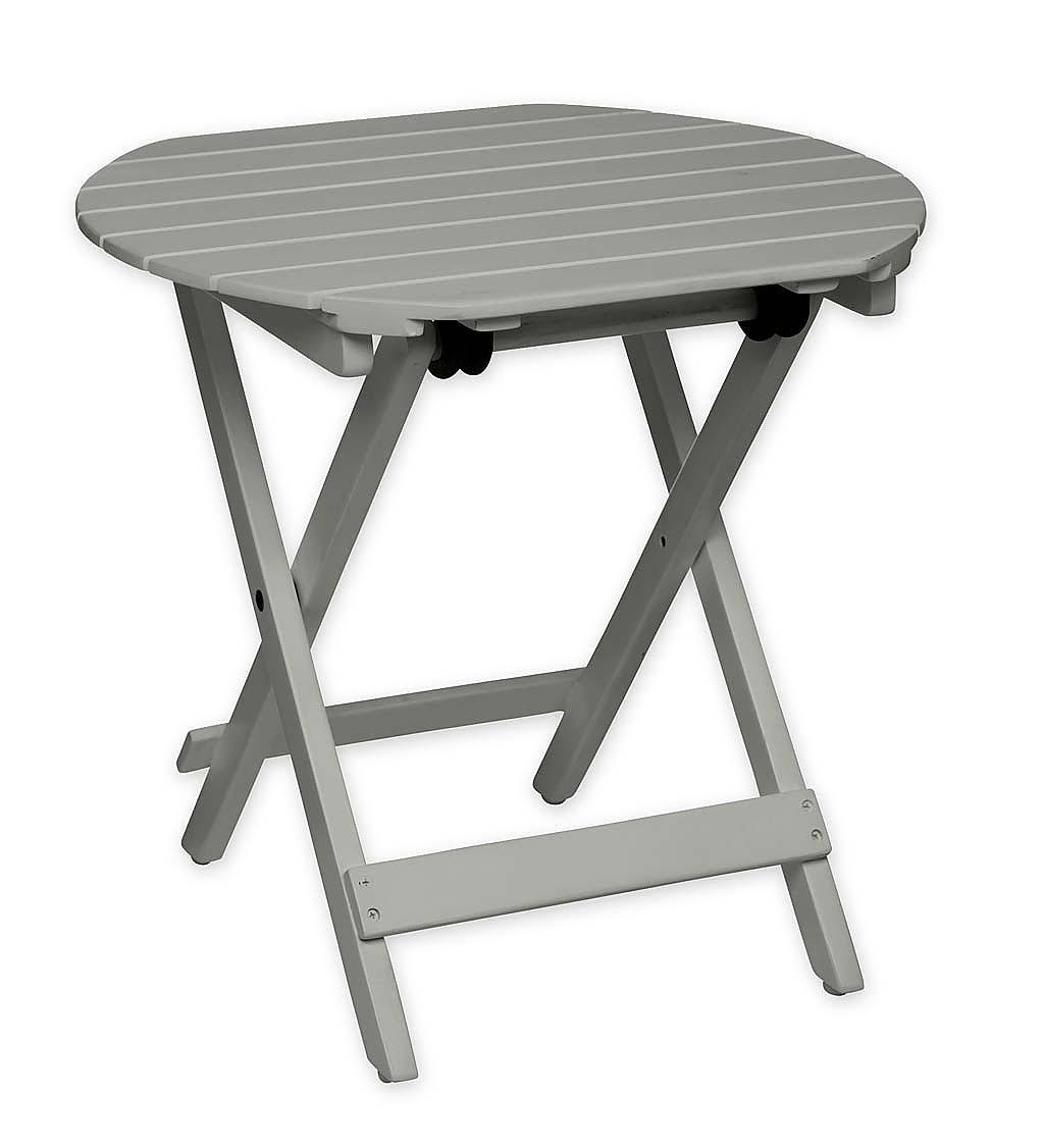 Plow u0026 Hearth - Eucalyptus Wooden Adirondack Side Table, Natural