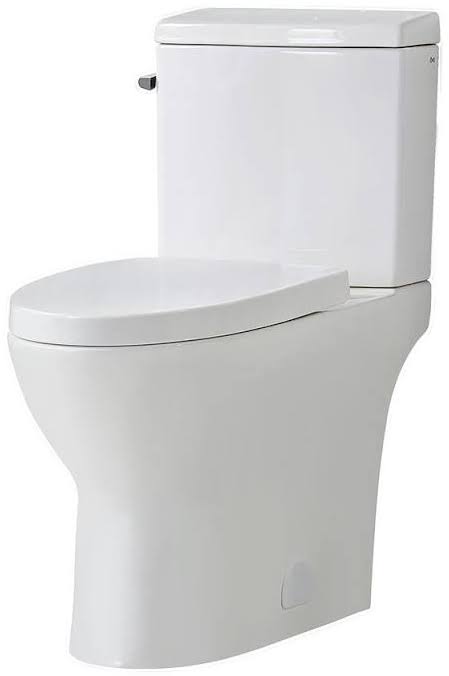 Glacier Bay Caspian 2-Piece 1.1/1.6 GPF Dual Flush Elongated Toilet in White, Seat Included GBTO201