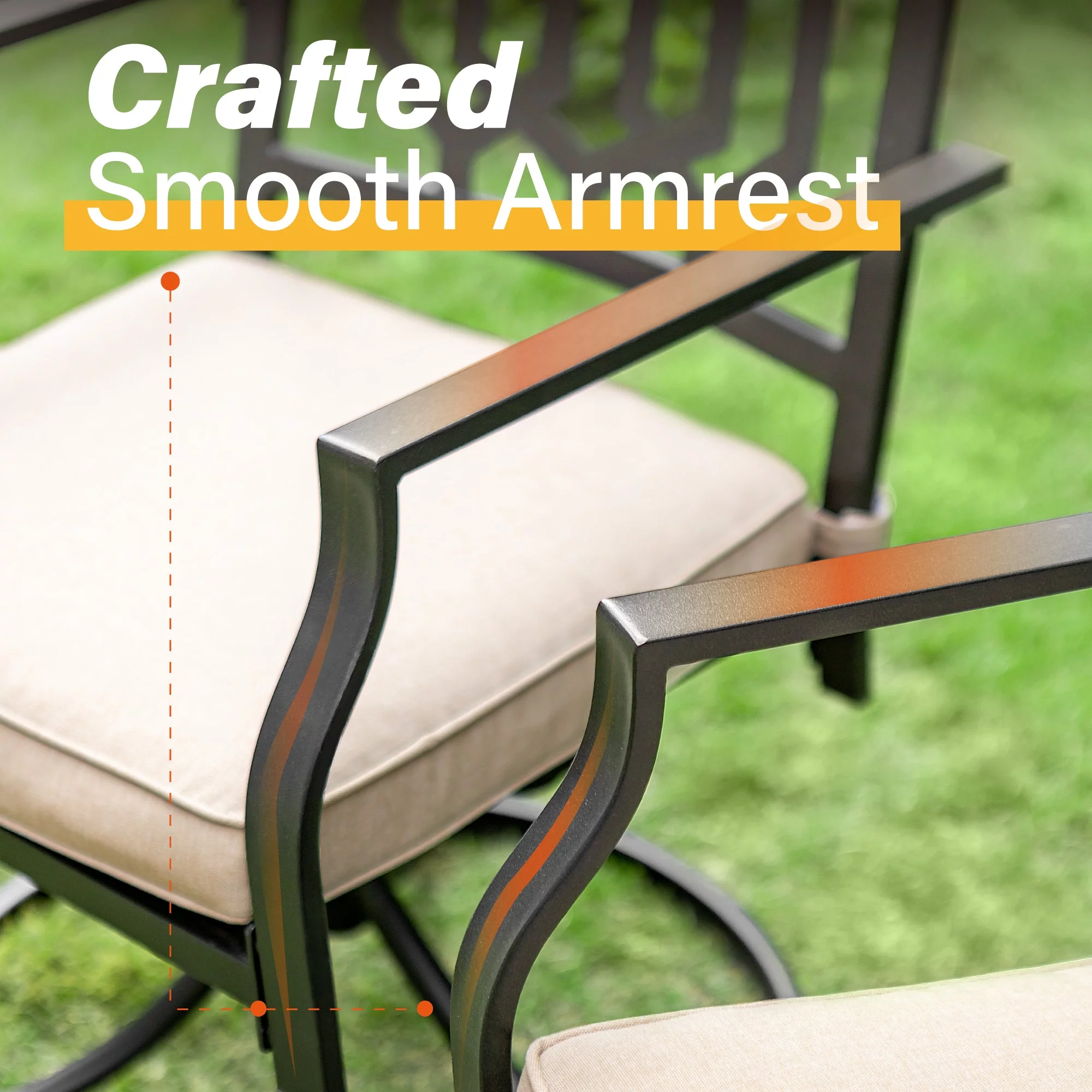 Sophia & William 7 Piece Patio Dining Set Outdoor Metal Furniture Table and Stackable/Swivel Chairs