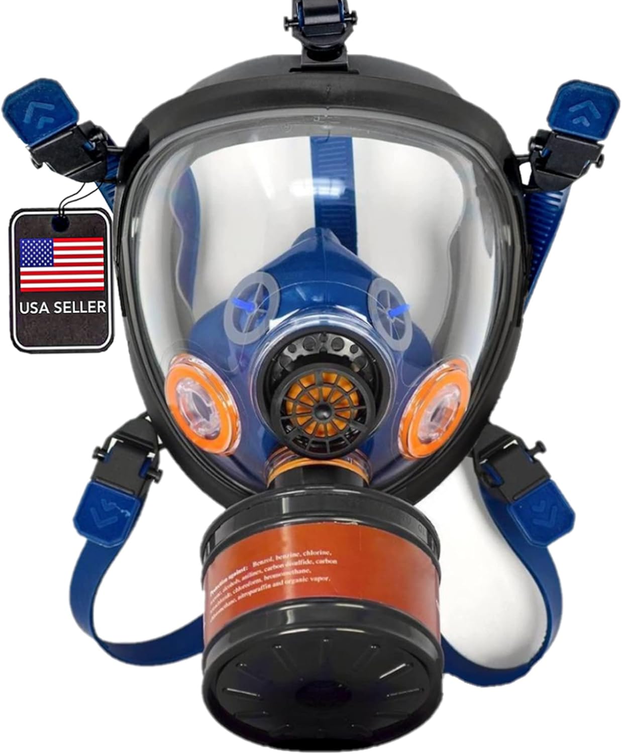Survival & Tactical Full Face Respirator - Compatible with Industry Standard 40mm Gas Filter Canister - Emergency Escape Mask