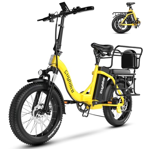 1000W Folding Electric Bike,48V 20AH Removable Battery E Bike,30+MPH,80 Miles Max Range Electric Bike for Adults,20" Fat Tire Foldable ebike