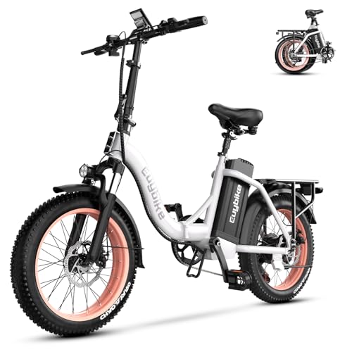 Folding Electric Bike for Adults with Peak 1000W Motor, 48V 20AH Battery up to 30MPH 80 Miles, 20" Fat Tire All Terrain Ebike