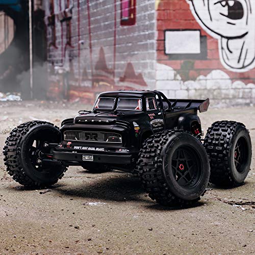 ARRMA 1/8 Notorious 6S V5 4WD BLX Stunt RC Truck with Spektrum Firma RTR (Transmitter and Receiver Included, Batteries and Charger Required), Black