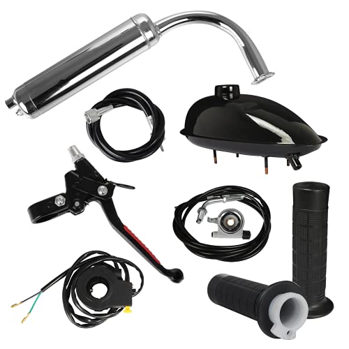 Bicycle Motor Kit 80cc, Motorized Bicycle Engine Kit 2 Stroke Petrol Gas Motor Engine Kit Fits Most 26" or 28" Bikes with V-Frame