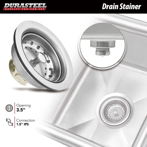 DuraSteel Stainless Steel Prep & Utility Sink - 1 Compartment Commercial Kitchen Sink - NSF Certified - 15"