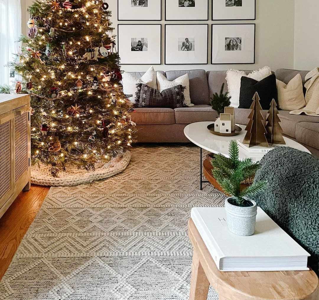Woolk Moroccan Farmhouse Hand Woven Living Room Bedroom Nursery Wool Small Area Rug - Vintage Handmade Bohemian - Boho Diamond Southwestern - Beige