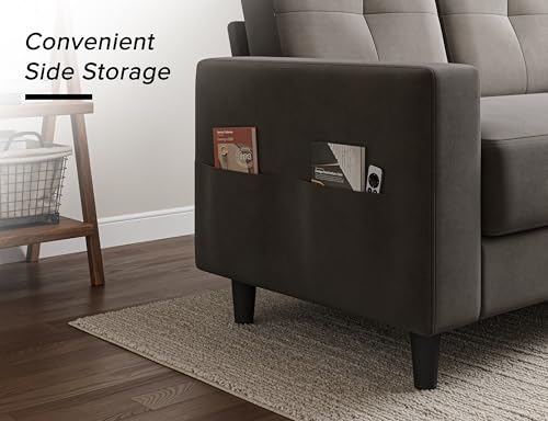 Txtin's Loveseat Sofa 53" Small Couches for Small Spaces 2 Seater Mini Couch for Bedroom Comfy Modern Love Seat for Apartment Office Living Room Brown