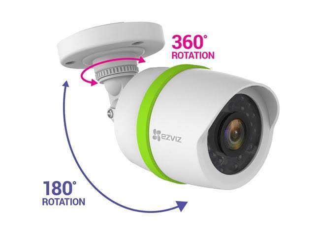 Ezviz Triple HD 3MP Smart Outdoor Surveillance System, 8 Weatherproof HD Security Cameras, 8 Channel 2TB DVR Storage, 100ft Nigh
