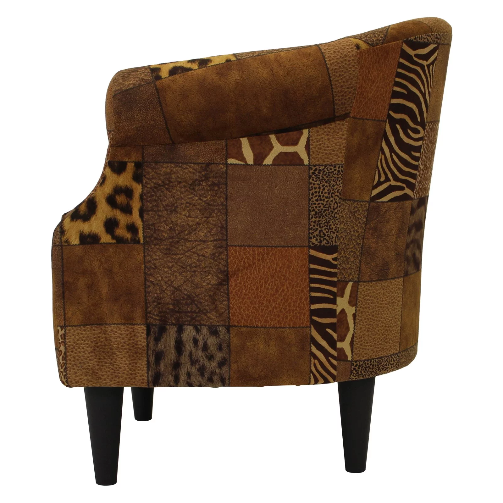 Nikole Club Chair - Safari Patchwork Print