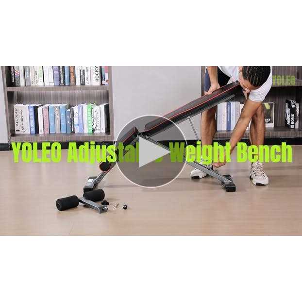 Yoleo Adjustable Weight Bench for Full Body Workout Foldable Bench Press Bench of Home Gym Strength Training - Sports Supplies Online Store
