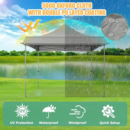 COBIZI 10x10 Pop Up Canopy Tent with Awning