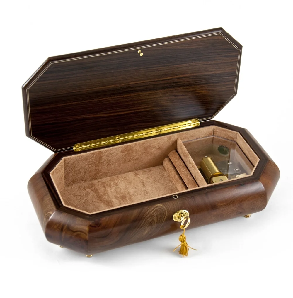 Magnificent Three Pink Roses Musical Jewelry Box - Chariots of Fire
