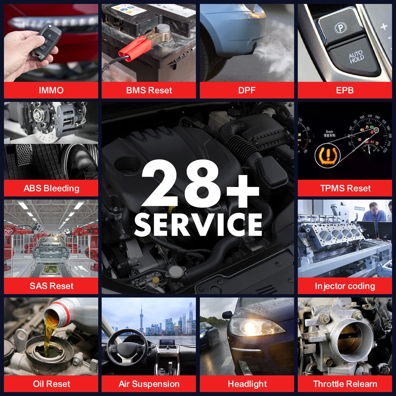Autel MaxiCOM MK808, 2022 Upgrade Ver. of MaxiCheck MX808 Car Diagnostic Scanner, 28+ Services, All System Diagnostic Scan Tool with ABS Auto Bleed