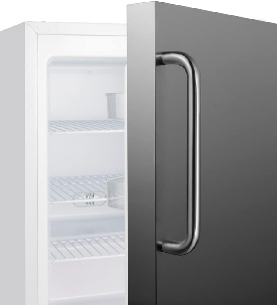 Summit Appliance ALFZ36SSTB Built-in ADA Compliant Residential All-Freezer, White, Stainless Steel Door, Towel Bar Handle, Door Storage